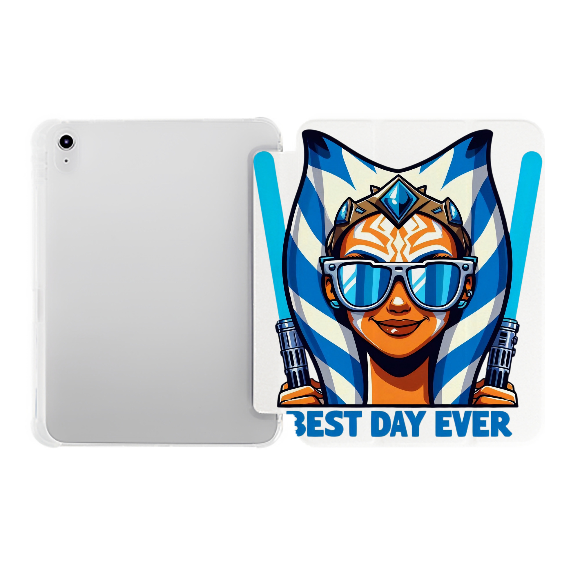 （画像用） スター・ウォーズ Star Wars IPad ケース ペン収納付き 三つ折りスタンド PUレザー×シリコン 対応機種9.5/10.5/10.9インチ